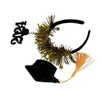 Healeved Canda del cappello del dottore gruppo musicale Fasce per cappelli da laureato spa archi Bianco fascia per graduata fascia di laurea panno di paillettes