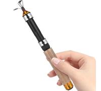 Healeved Canna da Pesca Mini in Carbonio Rivestimento Resistente e Due Anelli Antigraffio Ultra Leggera per Pesca Invernale