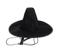 Healeved Cappello Orientale Hanfu Top Hat Nero, Stile Coreano Storico | Copricapo Piatto Rinforzato, Leggero e Traspirante, per Teatro, Cerimonie Culturali, Costume Tradizionale