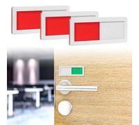 Healeved Cartelli per Porte da Ufficio Scorrevoli 4 Pezzi 10X4 CM in Acrilico Bianco Indicatore stato Occupato/per Sale Riunioni Bagni e Ambienti Professionali