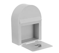 Healeved Cassetta Postale da Parete in Ferro Bianca con Blocco a Chiave, Stile Retrò per Casa e Scuola, Piccola e Facile da Installare, Protezione Lettere e Carte