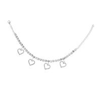 Healeved Cavigliera Donna con Pendente Cuore Decorato Bracciale Caviglia Elegante e Versatile Accessorio alla Moda per Abbinare Vestiti e Gonne Regalo Delicato per Amiche e Famiglia