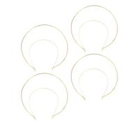 Healeved Cerchietto per Chioma Corona a Doppio Strato in Ferro Oro 4 Pezzi, Accessori Party DIY Facili da Indossare, per Ragazze e Feste di Fidanzamento