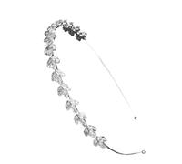 Healeved Cerchietto per Chioma Donna in Lega Argento con Pietre Brillanti, Elegante e Comodo, Design Retrò Raffinato per Feste e Occasioni Speciali