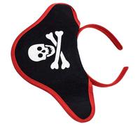 Healeved Cerchietto pirata cappelli di halloween cappello da pirata berretto da cappello da pirata fascia da festa copricapo di Halloween Prop stoffa Black