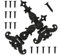 Healeved Cerniere per Porte di Capannoni in Ferro Zincato 2 Pezzi Cerniere per Cancelli in Legno per Impieghi Gravosi Ferramenta per Porte Esterne Stile Retrò per Giardino e Cancello