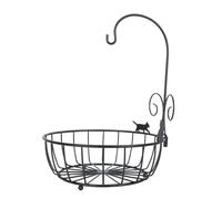 Healeved Cestino Portaoggetti in Ferro Nero, Cesto Porta Snack e Frutta Traspirante per Cucina e Soggiorno, Contenitore Decorativo Resistente per Uso Domestico