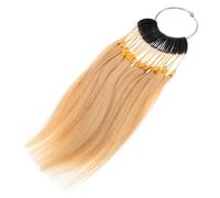 Healeved Ciocche Di Colore Per Capelli Umani Per Testare Campioni Di Colore Con Anelli Per Capelli e Fibbie Dorate Per Pratica Tintura e Uso in Salone