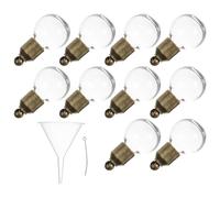 Healeved Ciondoli Bottiglia Accessorio Versatile Tappo a Vite 10 Pezzi in Vetro Mini Bottigliette Trasparenti Creative for Gioielli per Bomboniere e Artigianato