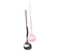 Healeved Ciondolo Campanella Gatto della Fortuna 2 Pezzi per Balcone Esterno e Giardino, Realizzato in Ottone Corda per Appendere, Resistente e Decorativo