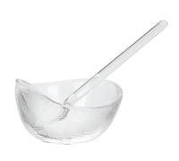 Healeved Ciotole in Vetro Per Maschere Viso Con Cucchiaio Trasparente Strumenti Professionali Per Mescolare Maschere Fai Da Te Per Saloni Di Bellezza e Uso Domestico Spa