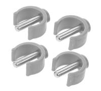 Healeved Clip di Bloccaggio a Perno per Bastoni da Passeggio 4 Pezzi, Morsetto a C Grigio Compatibile Tubi 25/28 Mm, Accessori per Ausili alla Mobilità, Supporto per Maniglia e Sbarra
