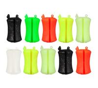 Healeved Clip per Canna da Pesca in TPR Set da 10 Pezzi Multicolore, Legacci Fissi per Protezione e Fissaggio, Accessori Portacanna per attività di Pesca all’Aperto