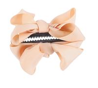 Healeved Clip per Chioma Donna Fiocco Beige Elegante e Semplice, Fermacoda Verticale per Chioma che Resta Fermo, per Feste e Attività All'aperto