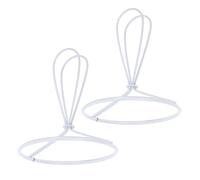 Healeved Clip per Paralume in Ferro 2 Pezzi per Lampade da Tavolo da Terra, Facile da Usare e Regolare, Supporto per Lampadina Attacco Rotondo Bianco