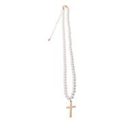 Healeved Collana a pendente perla gioielli spirituali Collane per ragazze adolescenti collane per donne alla moda collana con croci da donna collana da donna Lega di zinco bianca