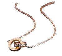 Healeved Collana Cerchi Intrecciati Collana Numeri Romani Accessorio Per Feste e Cerimonie