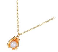 Healeved collana di perle collana a catena grossa da donna delicata per la fidanzata catena di Collane femminili pendente per le donne rame D'oro