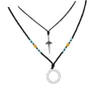 Healeved Collana Doppio Con Charm Inossidabile Per Uomini Design Elegante e Creativo Gioielli Alla Moda Per Occasioni Speciali
