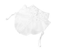 Healeved Colletto di Pizzo Floreale Staccabile Mezzo Colletto in Chiffon Camicia Ricamo per Donne e Ragazze Abbigliamento da Festa