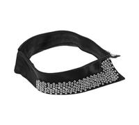 Healeved Colletto finto con perline nere colletto a scialle colletto finto di strass colletto impreziosito finto colletto staccabile collare finto Galima Black