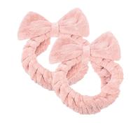 Healeved Confezione Da 2 Fasce Elastiche Per Con Fiocco Delicate Sulla Pelle Per Il Trucco Per Spa Yoga Per Ragazze Decorazioni Portatili