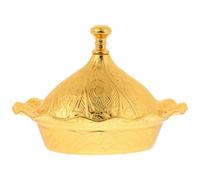 Healeved Contenitore per Zucchero in Lega di Zinco Stile Europeo Vintage con Coperchio, Resistente e Antiumidità, per Casa e Caffetteria, Colore Oro Riutilizzabile