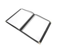 Healeved Copertina Menu in Pvc Trasparente per Ristoranti e Caffè, Protettore Portatile per Libri di Ricette e Menù, Resistente a Acqua, Olio e Macchie