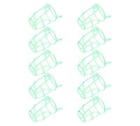 Healeved Copertura Rete per Flacone Infusione 100 Ml in Plastica Resistente, Porta Flaconi a Goccia Medicale per Uso Ospedaliero e Ambulatoriale, Confezione da 10 Pezzi Verde Chiaro