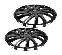 Healeved Coprimozzi per Ruote Automobilistiche da 14 Pollici Set 2 Pezzi Copriruota in Materiale Resistente Nero Coprimozzi Decorativi per Cerchi Auto Protezione Antigraffio