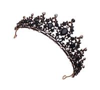 Healeved Coroncina Barocca con per Sposa Accessorio per Cerimonie e Feste Tiara Nuziale Vintage con