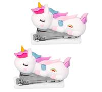 Healeved Cucitrice Manuale Professionale Unicorno 2 Pezzi, Spillatrice Portatile Piccola e Carina in Silicone, Cancelleria per Ufficio, Accessorio Scrivania Decorativo per Uso Scolastico