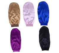 Healeved Cuffietta Da Notte in Raso Di Seta Da 5 Pezzi Per Ricci Da Donna Cuffiette Da Notte Ad Alta Elasticità Per