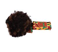 Healeved Curly Wig with Turban Short Synthetic Hairpiece for Women Adjustable Elastic Headband for Themed Parties and Concerts