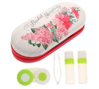 Healeved Custodia Portatile in Pu e Floccato Scatola Doppio Per Da e Lenti Comoda e Resistente Per Trasporto e Uso Domestico