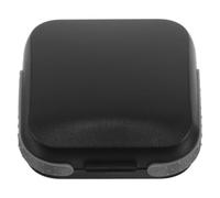 Healeved Custodia Rigida Nera per Apparecchi Acustici, Portatile e Resistente Agli Urti, Realizzata in Abs e Pvc, Dimensioni 6x6x2 Cm, per Viaggio e Uso Esterno