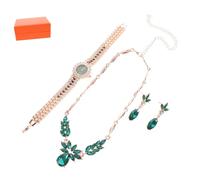 Healeved Da Sposa Orologio Meccanico Da Donna e Collana Bigiotteria Per Damigella Spose Per Delle Nozze