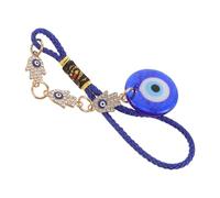 Healeved Decorazione da appendere allo specchietto retrovisore dell'auto con occhio di Allah e mano di Hamsa, ciondolo decorativo per interni auto, portafortuna spirituale per veicoli e casa.
