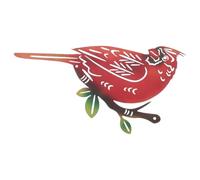 Healeved Decorazione Murale in Ferro Volatile Rosso Cardinal Versatile e Accattivante per Esterni Giardino e Cortile Design Artistico