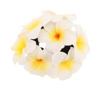 Healeved Elastici per Chioma Fiore Hawaiano Bianco in Schiuma e Tessuto, Design Elegante ed Elastico, Comodi per Uso Prolungato in Vacanze al Mare e Feste