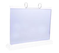 Healeved Espositore Menu Orizzontale Trasparente con Pagine Ribaltabili Supporto da Tavolo Stabile in Plastica per Ristoranti Bar e Hotel Protezione Documenti e Visibilità Professionale