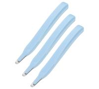 Healeved Estrattore di Punti Metallici Professionale 3 Pezzi Levapunti Portatile in Metallo Colore Azzurro Strumento per Rimozione Chiodi Angolati per Ufficio Scuola e Uso Domestico