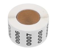 Healeved Etichette Adesive Numerate Autoadesive Consecutive 0001-1000, Adesivi Digitali Bianchi 40x20mm per Cassetta Postale, Organizzazione Ufficio e Magazzino, Rotolo da 1000 Pezzi