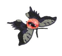 Healeved farfalla del bulbo oculare di Halloween nessun fermaglio per Forcine per con da diavolo bambine costume forcina per ragazze fermaglio per ricamato Black