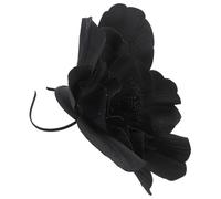 Healeved Fascia Capelli Donna Elegante con Grande Fiore Decorativo Accessorio per Eventi e Matrimoni Cerchietto Statement per Feste e Gare Ippiche Nero