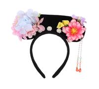 Healeved Fascia Per Capelli in Stile Antico Della Dinastia Qing Copricapo Floreale Retrò Per Donne Accessori Per Capelli Cinesi Tradizionali Con Fiori Artificiali
