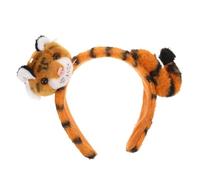 Healeved Fascia per Capelli Orecchie di Tigre Marrone in Peluche Circonchio per Capelli Forma di Animale Circonchio per Cosplay da Bambina Forma di Tigre per Feste di Compleanno e Cosplay