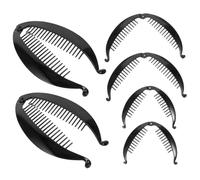 Healeved Fermagli per a Banana 6Pcs in Resina Antiscivolo Accessori per Donne per Code Cavallo Clip Creative per Acconciature e Speciali