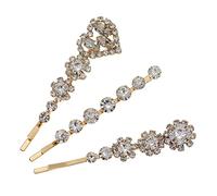 Healeved Fermagli per Chioma Strass 3 Pezzi Accessori per Chioma da Donna Clip Cristalli Scintillanti per Feste Matrimoni e Styling Elegante