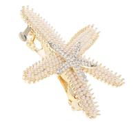 Healeved Fermaglio Sposa Stella Marina con Perle e Strass Fermagli Eleganti per Coda di Cavallo e Acconciature Eleganti Accessori Moda Mare per Eventi Beachwear